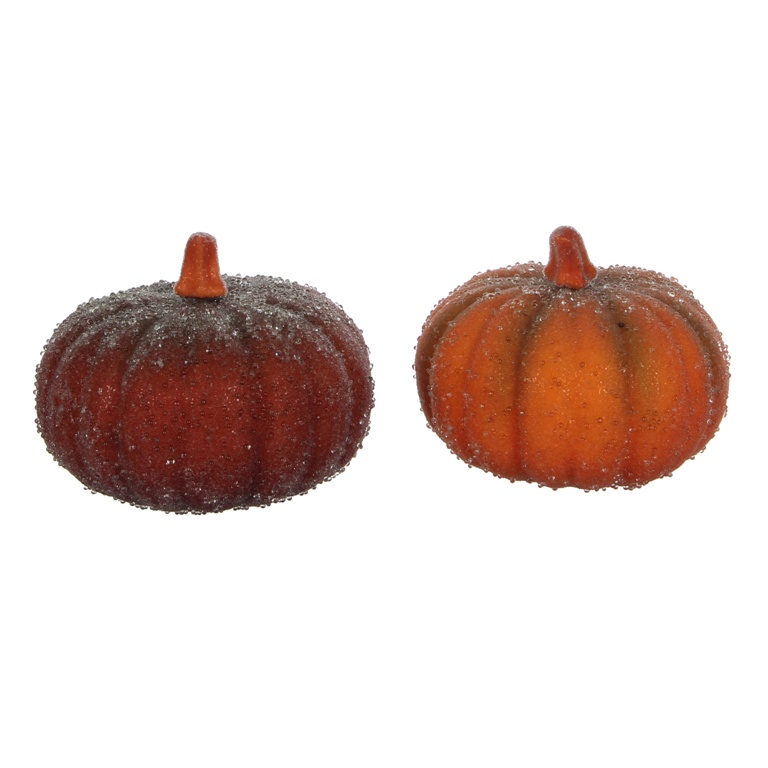 Halloween - Dýně umělá ojíněná mix 25cm