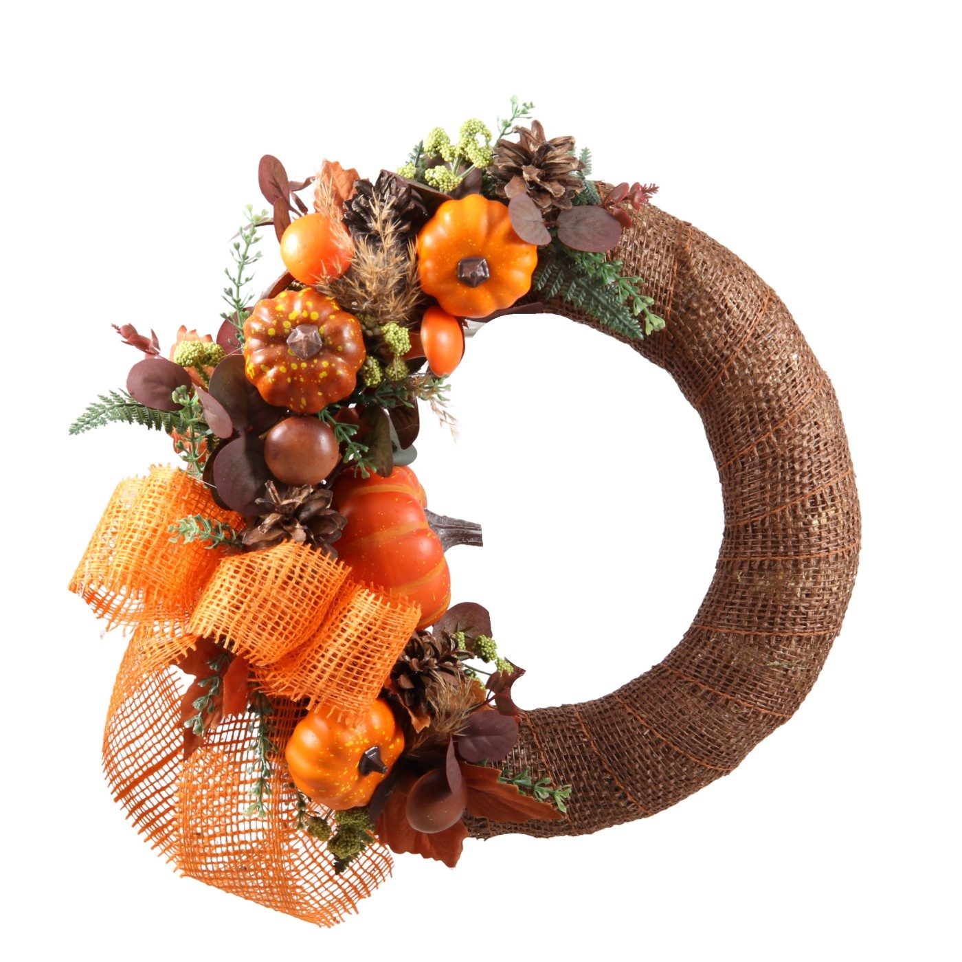 Podzimní truhlíky - Dýňový podzimní věnec 30cm