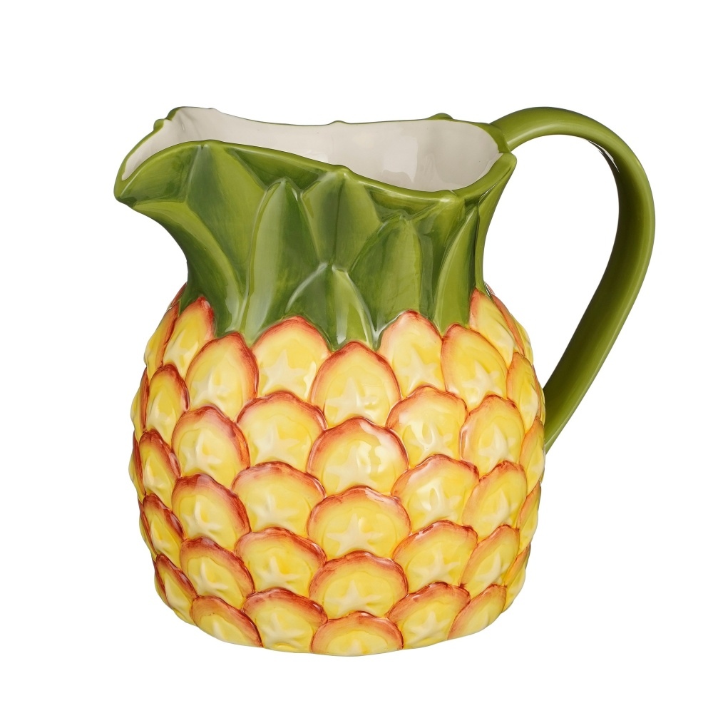 Džbány - Džbán kameninový EXOTICA ananas zeleno-žlutý 19,5cm