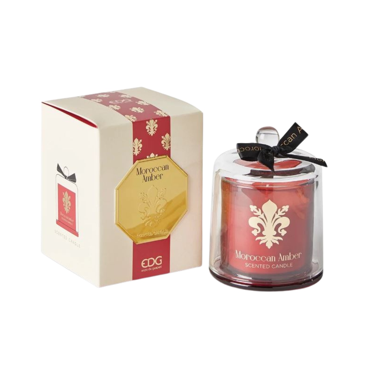 Svíčky vonné ve skle a jiném - EDG Svíčka vonná ve skle s poklopem Moroccan Amber 13cm