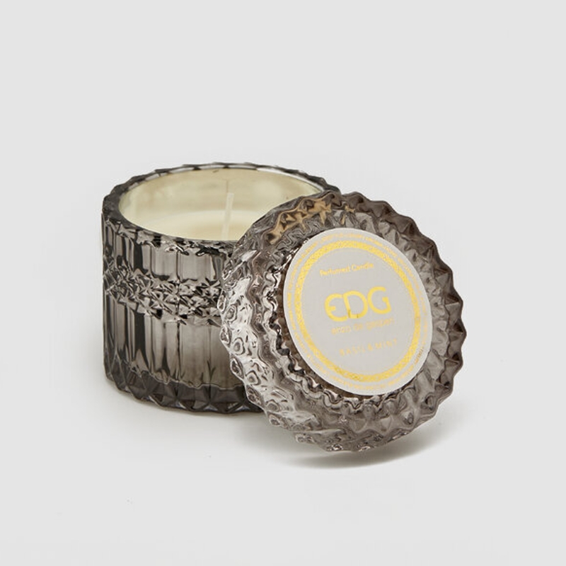 Svíčky vonné ve skle a jiném - EDG Svíčka vonná ve skle s víčkem Basil & Mint 9cm