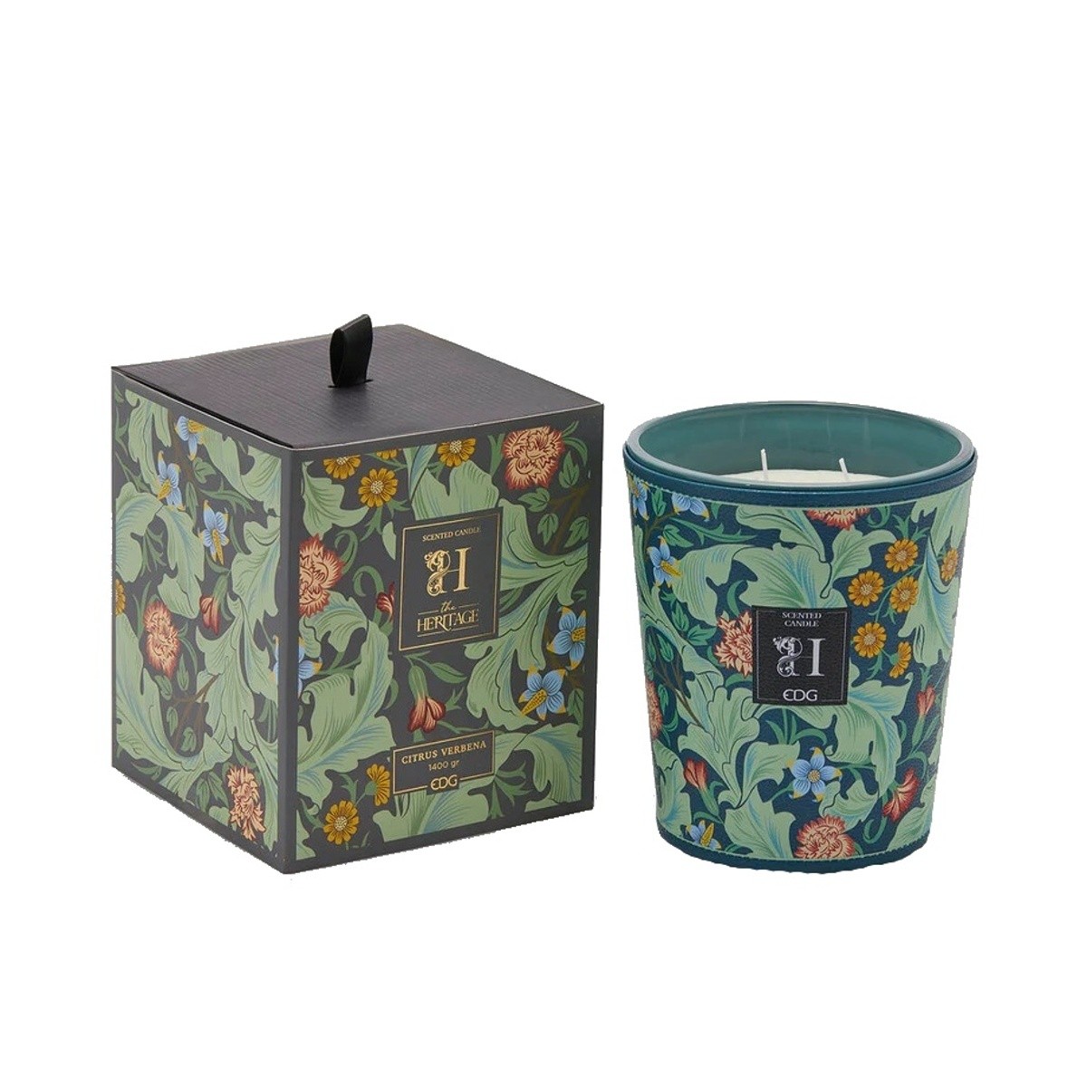 Svíčky vonné ve skle a jiném - EDG Svíčka vonná ve skle se 3 knoty HERITAGE Citrus Verbena 1400g