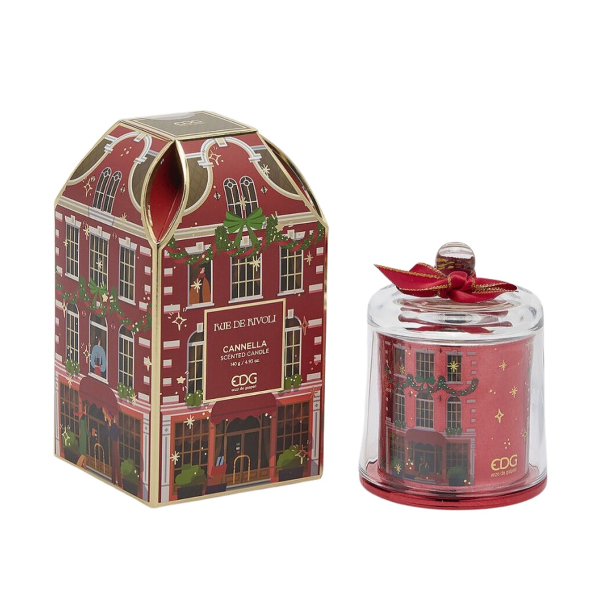 Svíčky vonné ve skle a jiném - EDG vonná svíčka s poklopem RUE DE RIVOLI Cinnamon 12cm