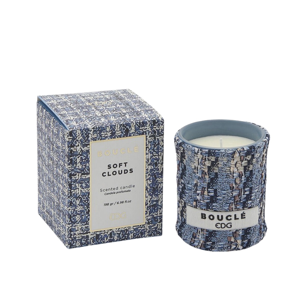 Svíčky vonné ve skle a jiném - EDG vonná svíčka ve skle BOUCLÉ Soft Clouds 9,5cm