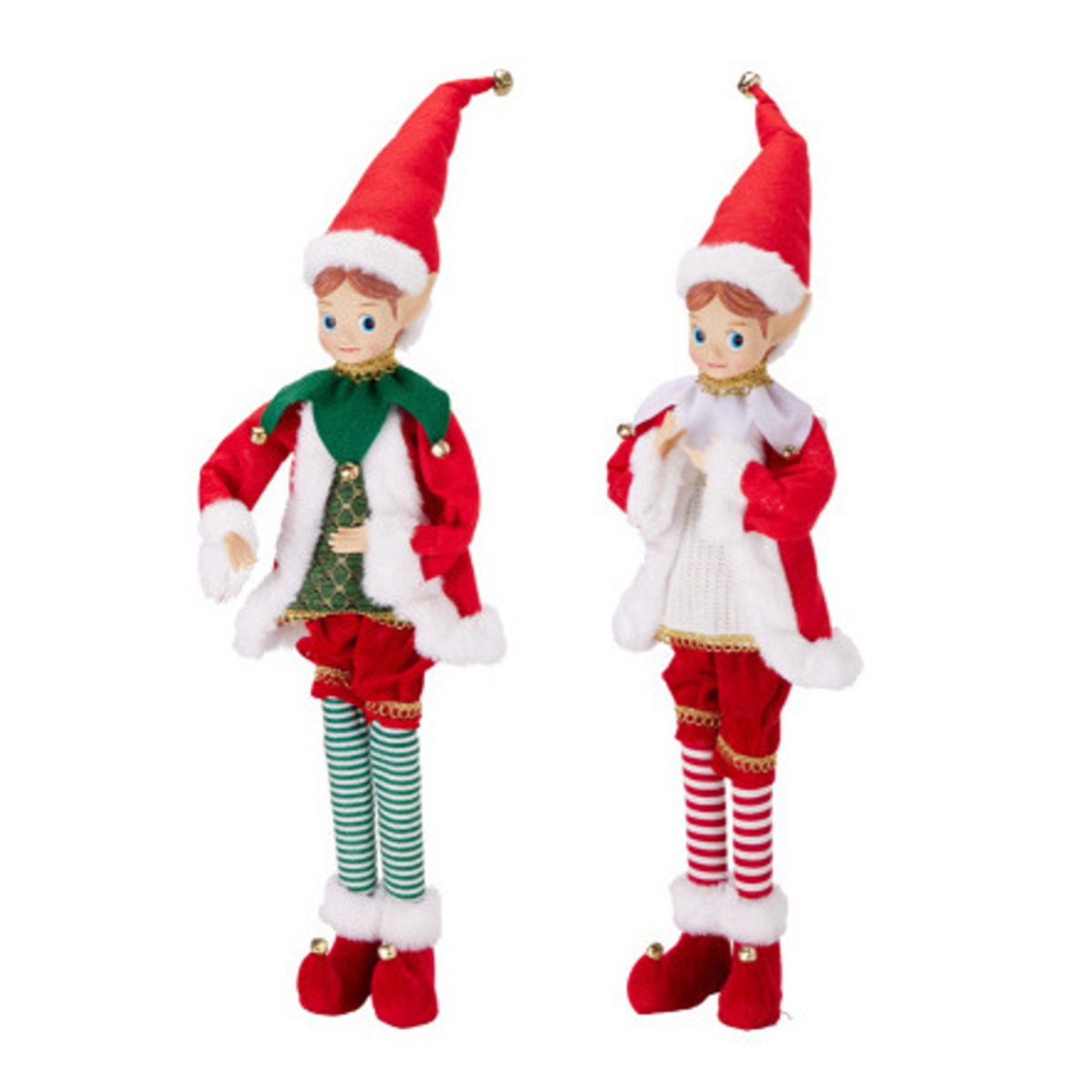 Vánoční figurky - Elf stojící látkový mix 57cm