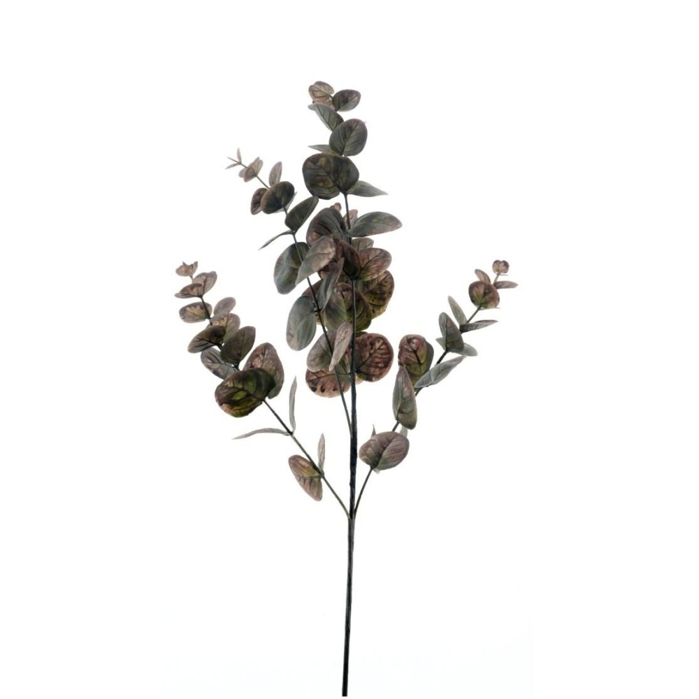 Celoroční umělé květiny - Eukalyptus větev MONICA umělá zeleno-růžová 63cm