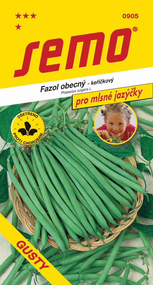 Osivo zeleniny - Fazol keříčkový zelený Gusty JAZÝČKY