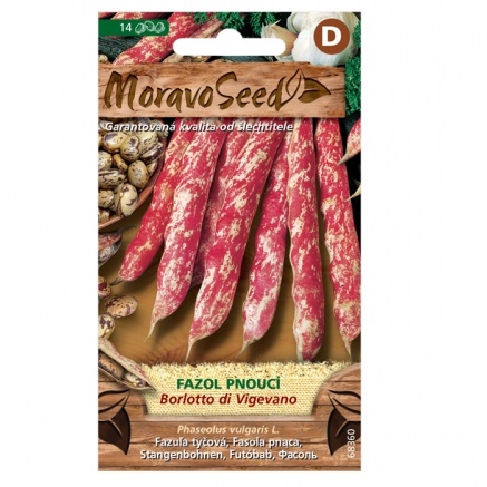 Osivo zeleniny - Fazol tyčkový melír BORLOTTO DI VIGEVANO (MS)