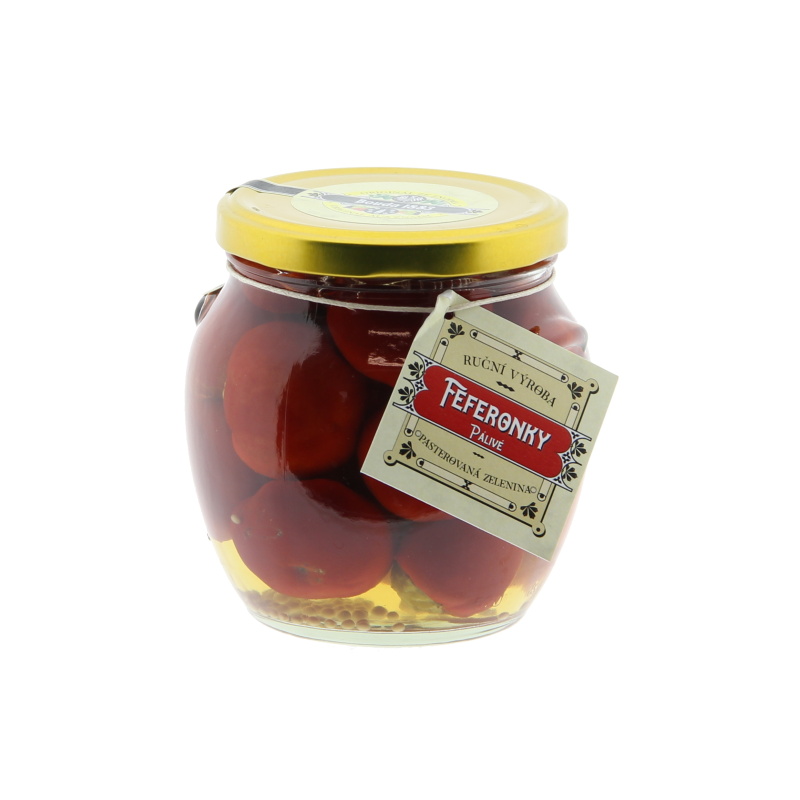 Zeleninové pochoutky - Feferonky nakládané pálivé 440g