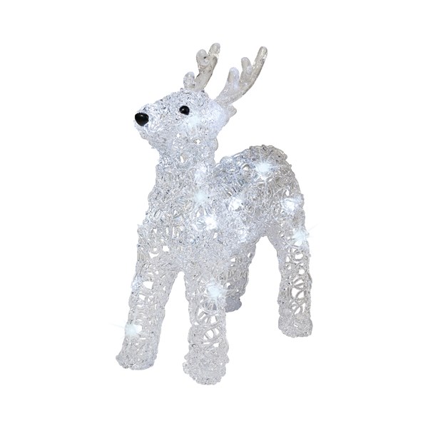 Figurka vánoční svítící 20LED st.b.akryl .bat. mix 24cm-1