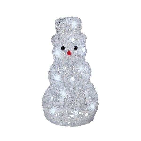 Figurka vánoční svítící 20LED st.b.akryl .bat. mix 24cm-2