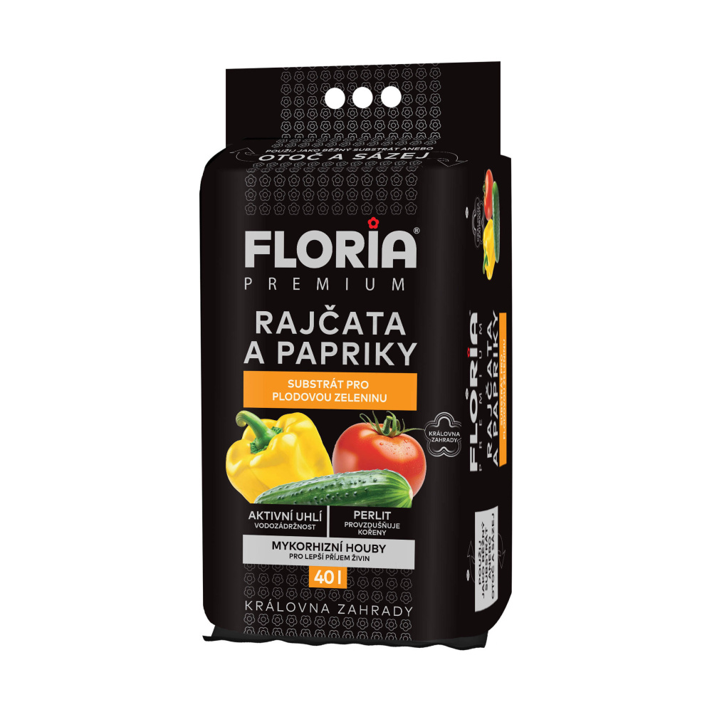 Substráty a mulče - FLORIA Substrát pro rajčata a papriky s mykorhizou 40l
