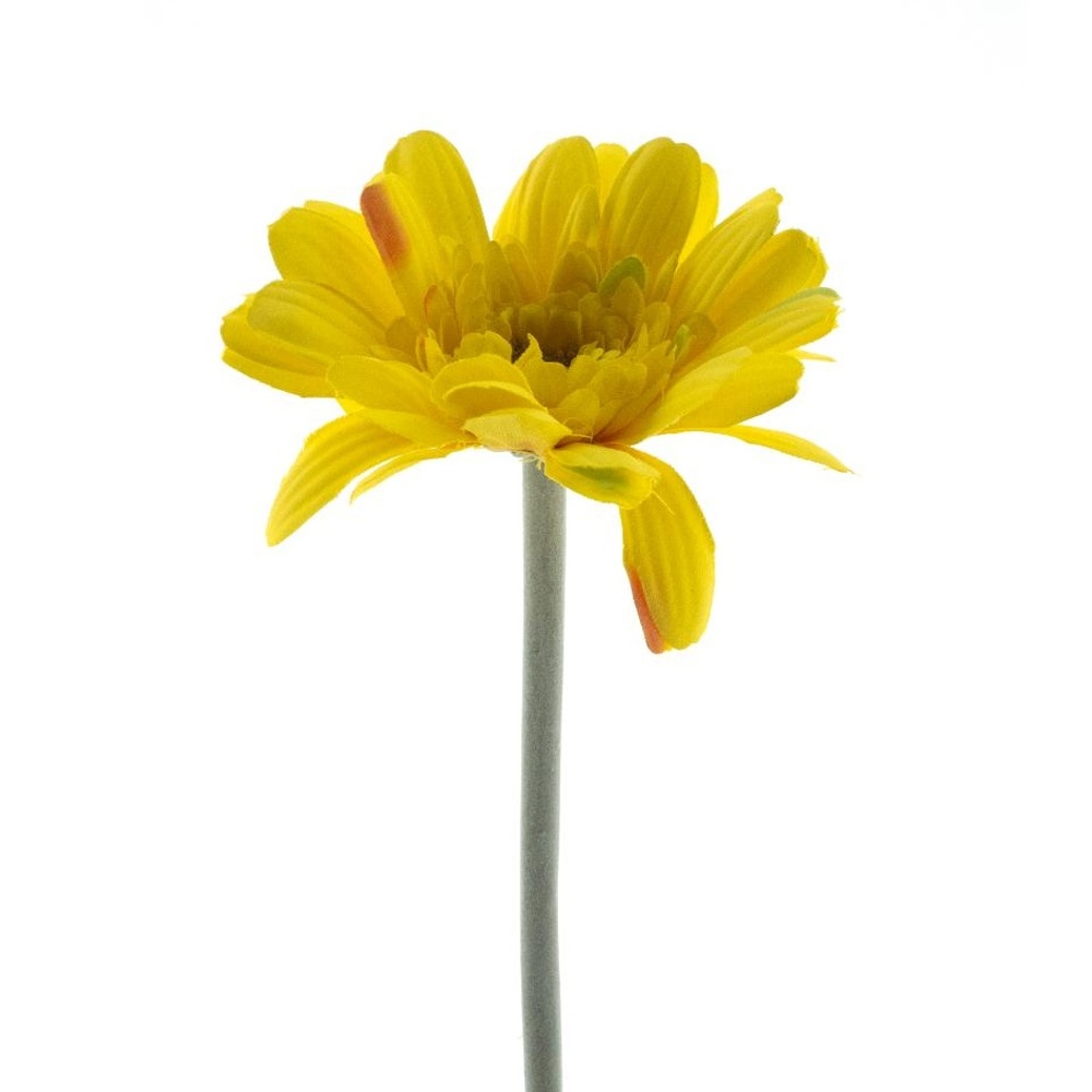 Celoroční umělé květiny - Gerbera MINAKO řezaná umělá žlutá 47cm