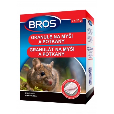 Zahradní chemie - Granule na myši, potkany BROS 140g