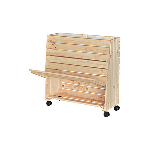 Květináče - GREENBOX M PANEL dřevěný PREMIUM 33cm přírodní