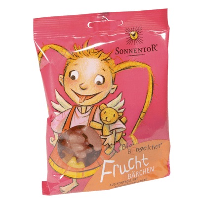 Sladké pochoutky - Gumoví medvídci se zázorem ovocní RARÁŠCI 100g Sonnentor