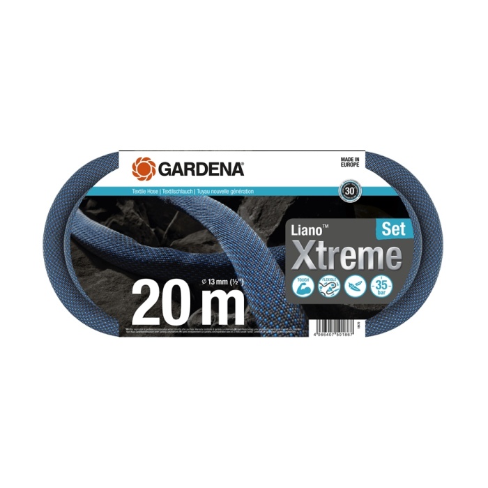 Hadice - Hadice textilní Liano™ Xtreme 1/2"" 20m + postřikovač