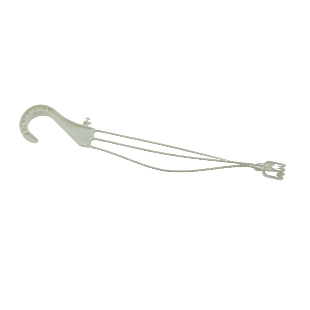 Držáky a háky na truhlíky - Hák na květináč MHB33 plastový bílý 33cm