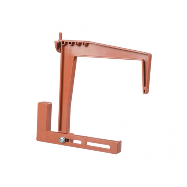 Držáky a háky na truhlíky - Hák na truhlíky stavitelný terakota