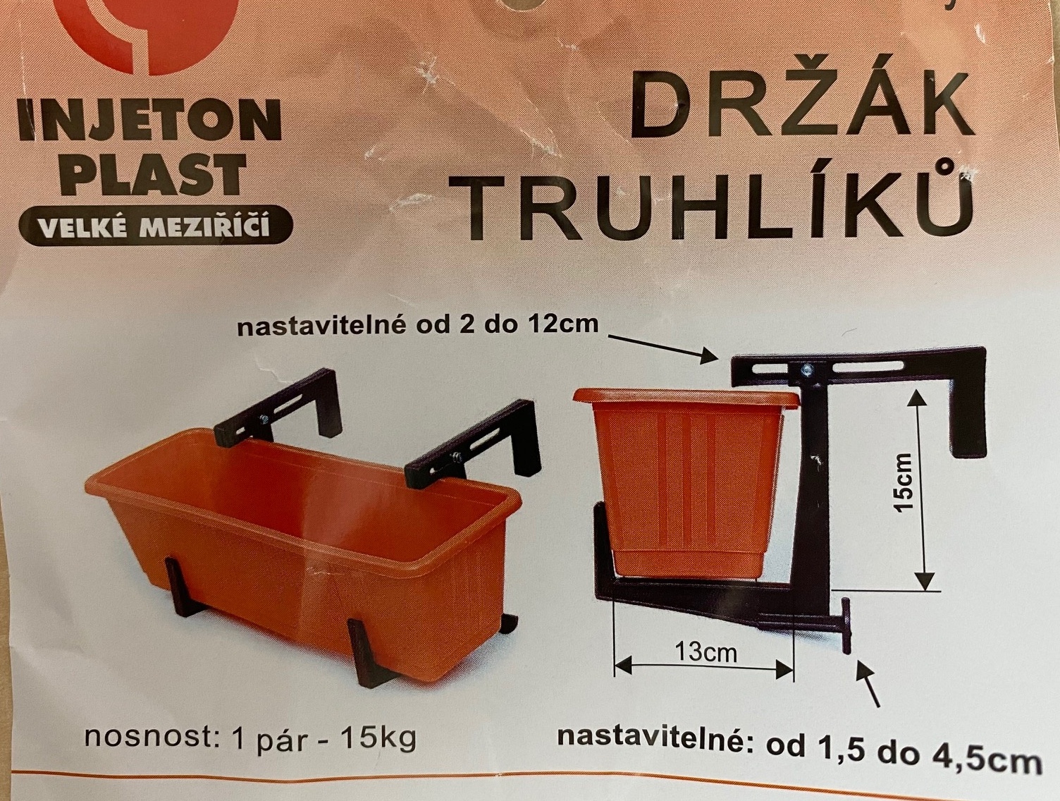 Hák na truhlíky stavitelný terakota-0