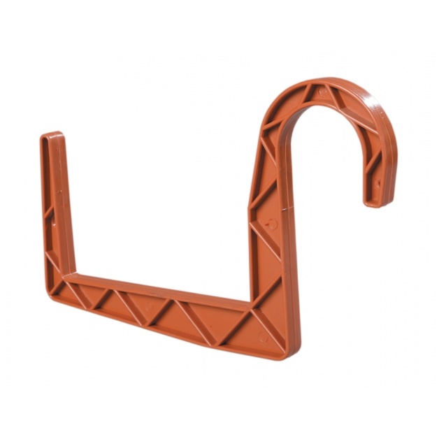 Držáky a háky na truhlíky - Háky na truhlíky 12cm kulaté terakota 2ks