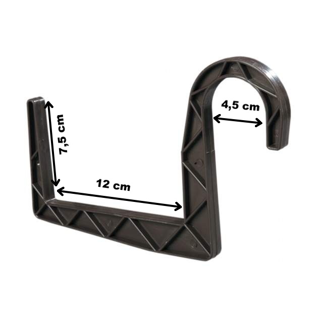 Háky na truhlíky 12cm kulaté terakota 2ks-0