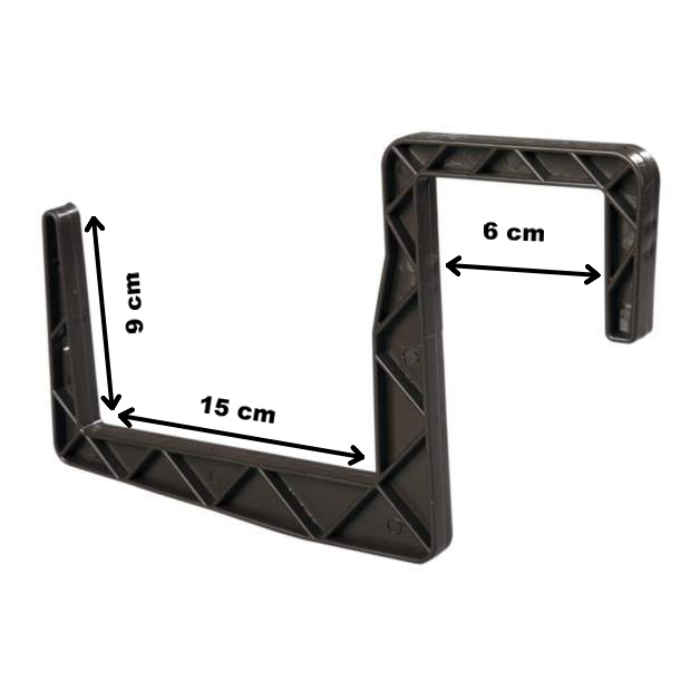 Háky na truhlíky 15cm hranaté hnědé 2ks-0