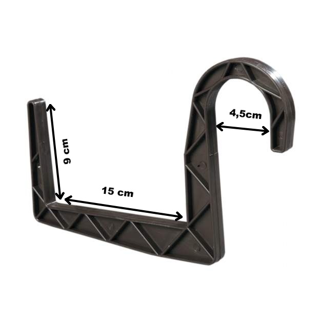 Háky na truhlíky 15cm kulaté hnědý 2ks-0