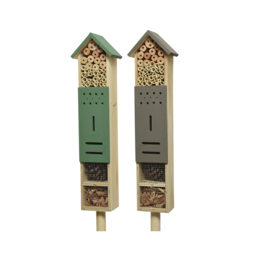 Krmítka, budky, domečky - Hmyzí hotel zápich dřevo mix 118cm