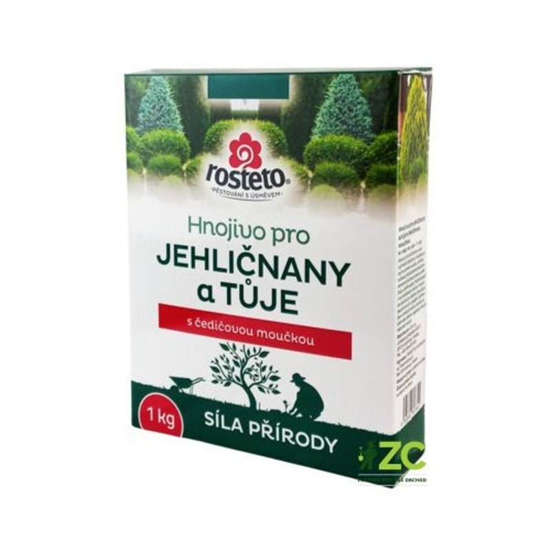 Granulovaná hnojiva - Hnojivo Rosteto s čedičovou moučkou - jeličnany,tůje 1kg
