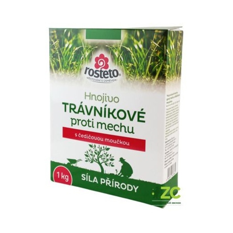 Granulovaná hnojiva - Hnojivo Rosteto s čedičovou moučkou - trávníkové proti mechu 1kg