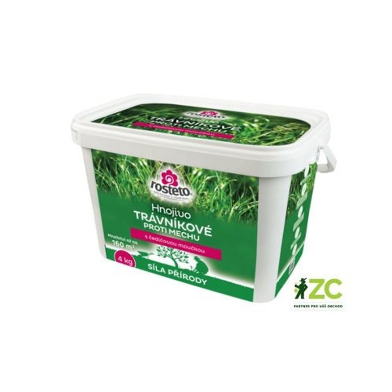 Granulovaná hnojiva - Hnojivo Rosteto s čedičovou moučkou - trávníkové proti mechu 4kg