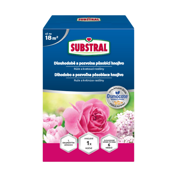 Hnojiva - Hnojivo SUBSTRAL Osmocote růže a kvetoucí rostliny 750g