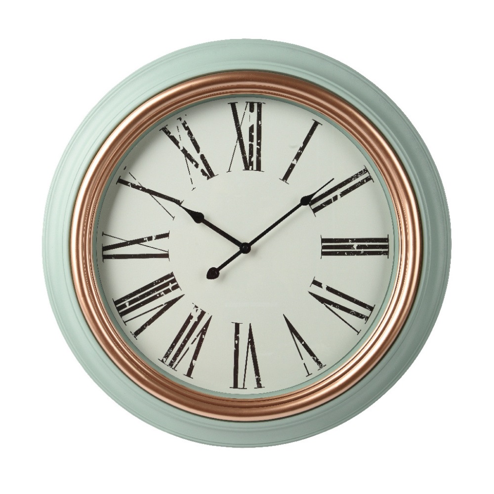 Hodiny a budíky - Hodiny kulaté nástěnné plastové sv.zelené 61cm