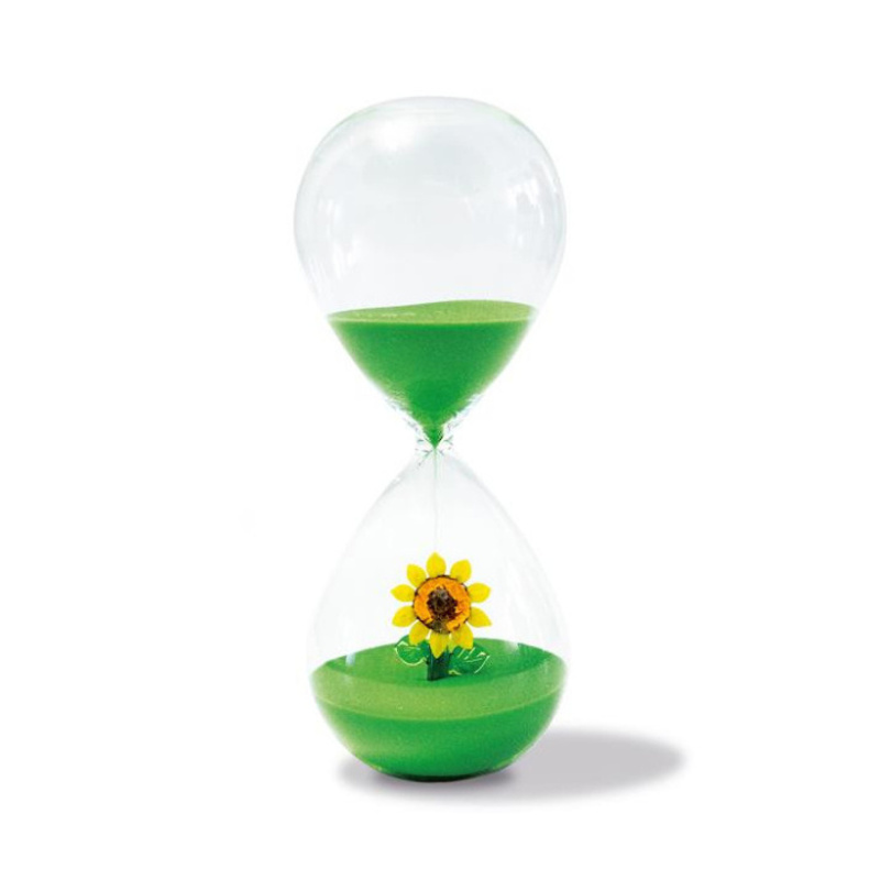 Hodiny a budíky - Hodiny přesýpací SUNFLOWER z borosilikátového skla 20cm