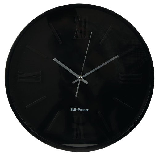 Hodiny a budíky - Hodiny ZONE Salt & Pepper černá 40cm