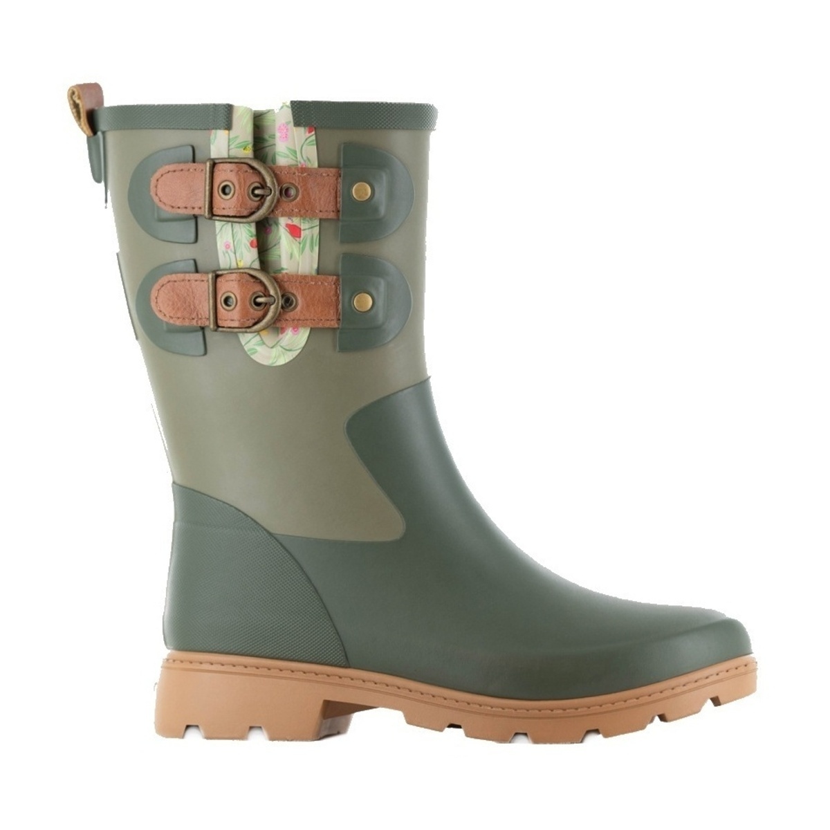 Dámské holinky - Holinky dámské s přezkami MELODY zelené vel.40