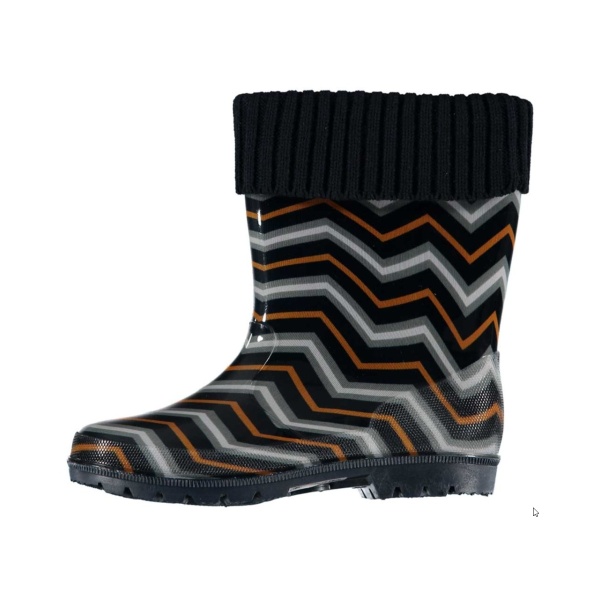 Holinky a zahradní obuv - Holínky dámské s vložkou ZIG ZAG vel.39 černé