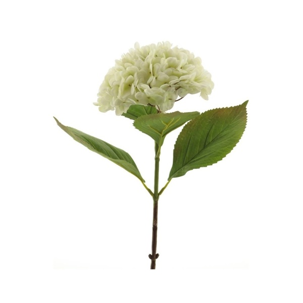 Letní umělé květiny - Hortenzie PIPA řezaná umělá krémová 52cm