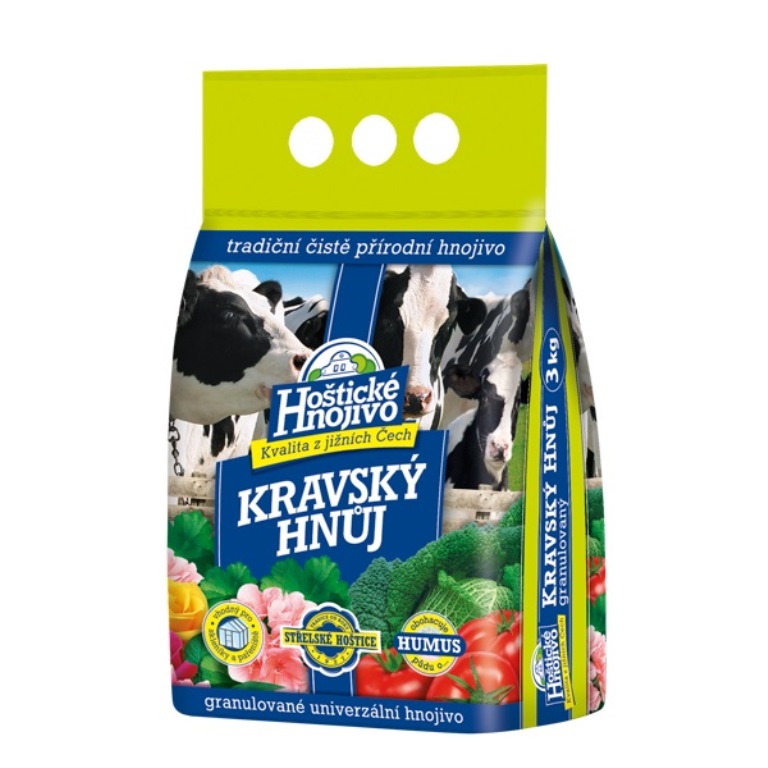 Hnojiva - Hoštické hnojivo Hnůj kravský 3kg