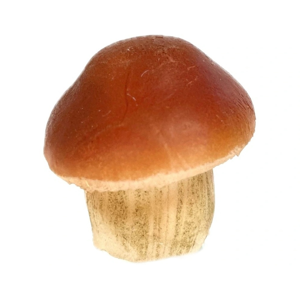 Přízdoby - Houba hřib pěnový krémovo-hnědý 5cm