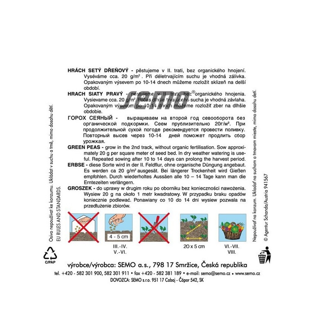 Hrách zahradní Twinset pozdní-0