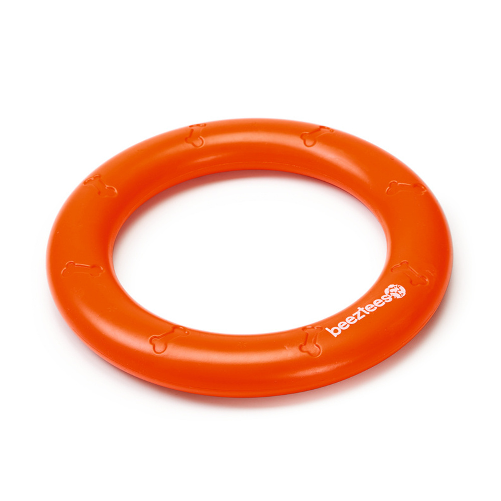 Hračky a doplňky - Hračka aportovací kruh pryžový oranžový 22cm