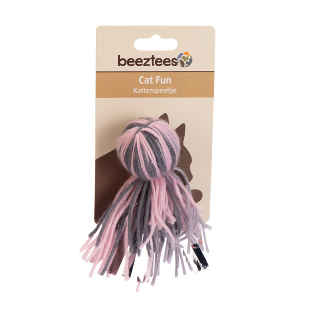 Hračka chobotnice Octy vlněná růžovo-šedá 12cm-0