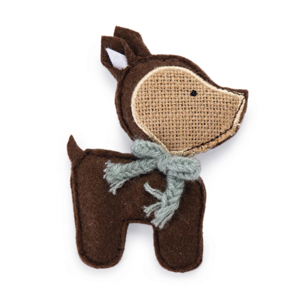 Hračky a doplňky - Hračka jelen Tino + catnip hnědý 10cm