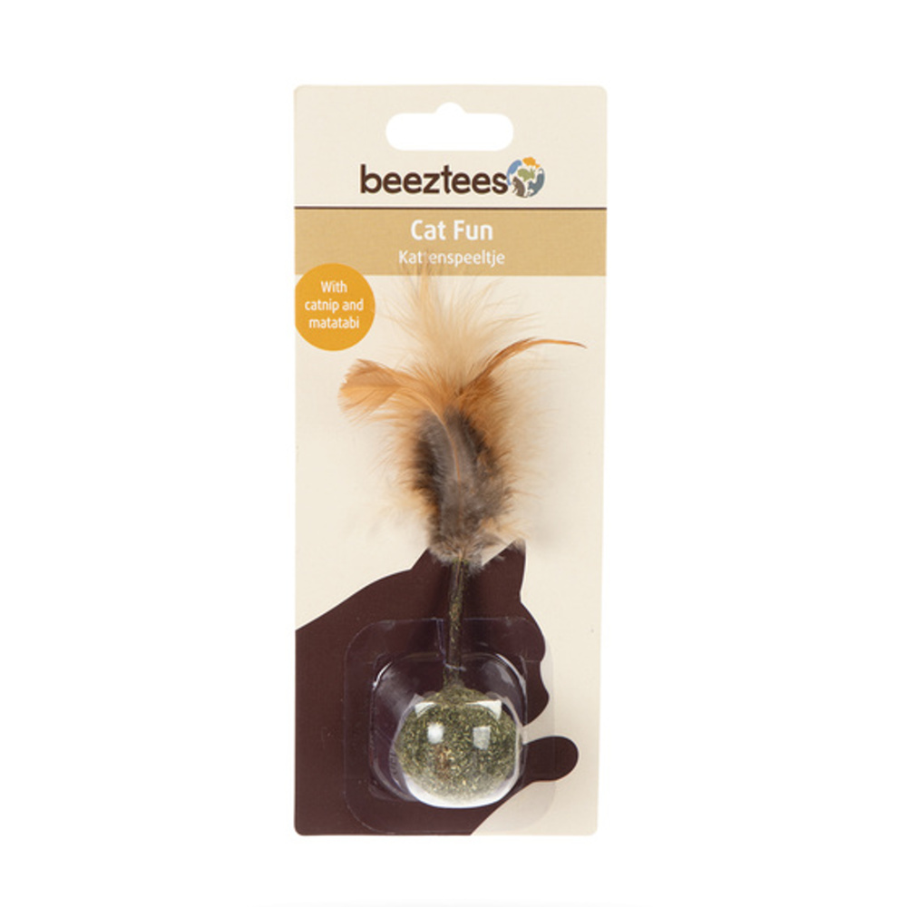 Hračka matatabi a koule catnip s peřím 16cm-0