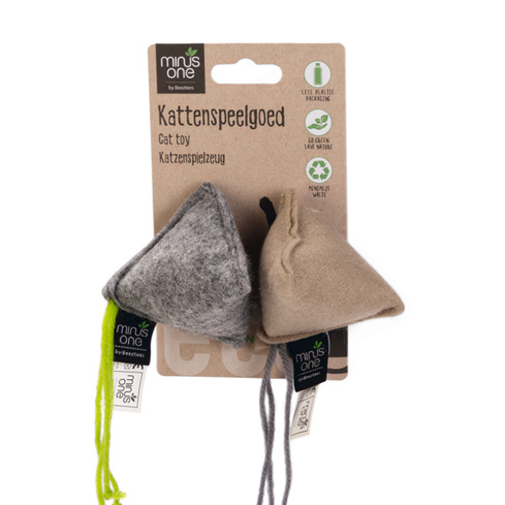 Hračka pyramida MINUS ONE filcová hnědá/šedá 2ks-0