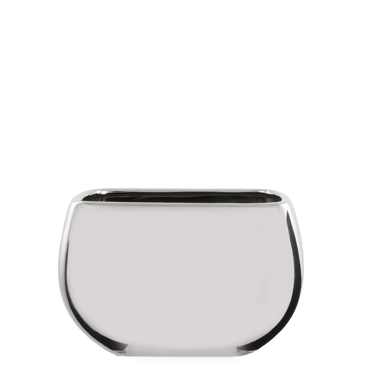 Keramické obaly - Hranatý keramický obal MANON 20cm stříbrný