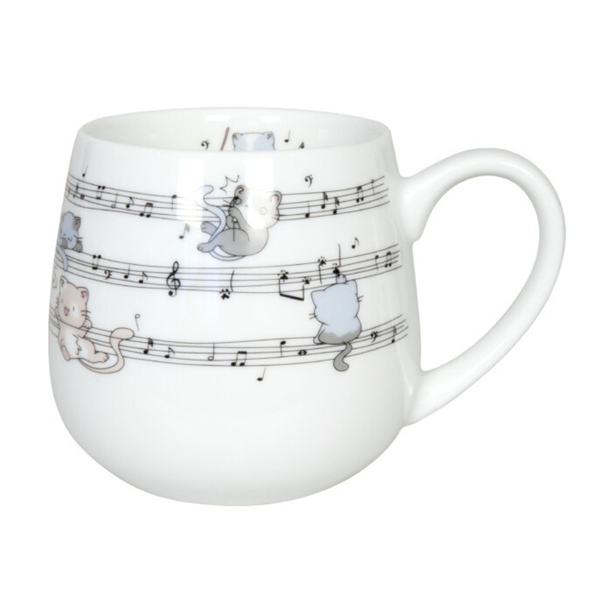Hrnky a sklenice - Hrnek buclák porcelánový LOVELY CATS 420ml