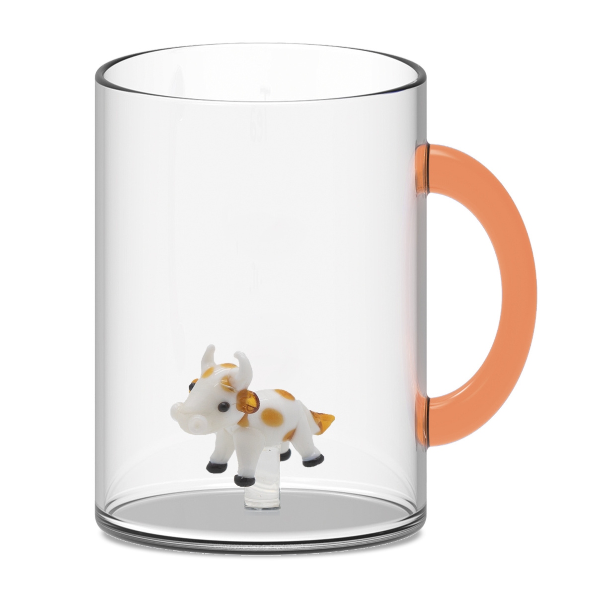 Hrnky a sklenice - Hrnek COW z borosilikátového skla 420ml